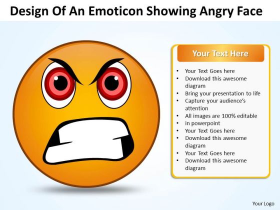 Ppt PowerPoint Design Download Of An Emoticon Showing Angry Face Templates