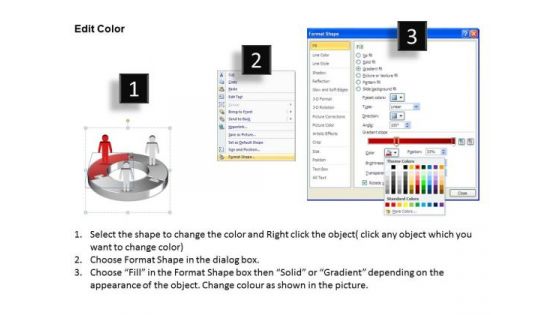 Ppt Red World Business Layouts People Stand On Circular Chart PowerPoint Templates