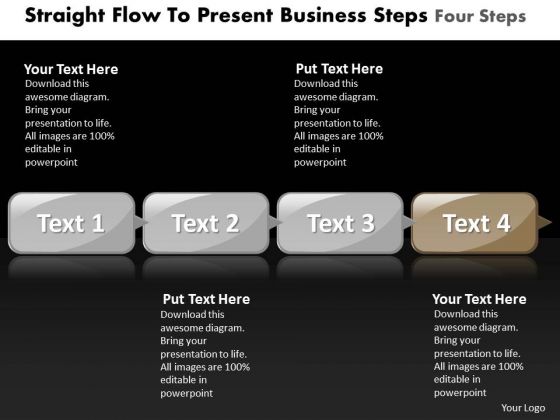 Ppt Sequence To Present Free Concept Steps Four PowerPoint Templates