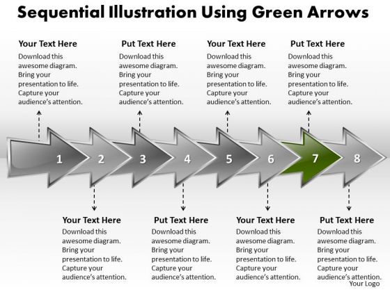 Ppt Sequential Description Using Arrows PowerPoint Templates