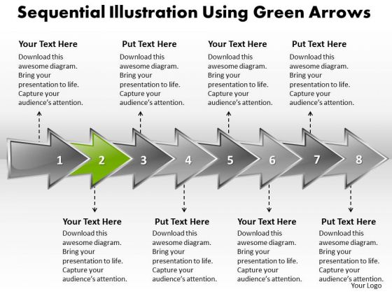 Ppt Sequential Interpretation Using PowerPoint Graphics Arrows Templates