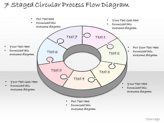 Ppt Slide 1814 Business Diagram 7 Staged Circular Process Flow PowerPoint Template Sales Plan