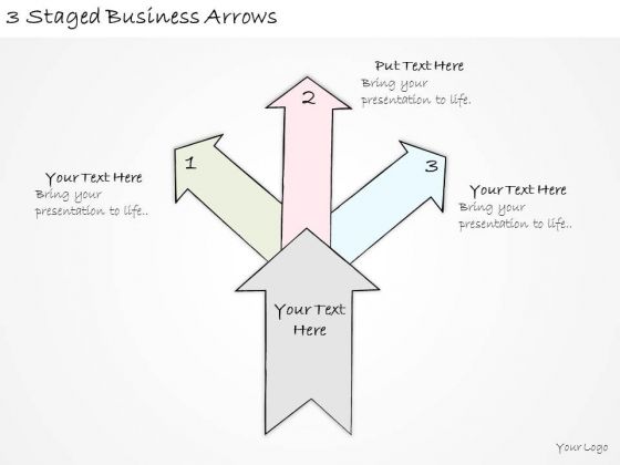 Ppt Slide 3 Staged Business Arrows Consulting Firms