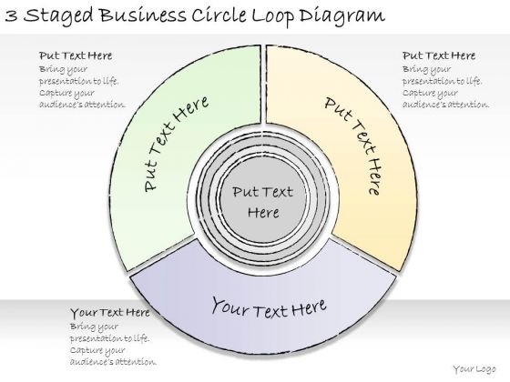 Ppt Slide 3 Staged Business Circle Loop Diagram Consulting Firms