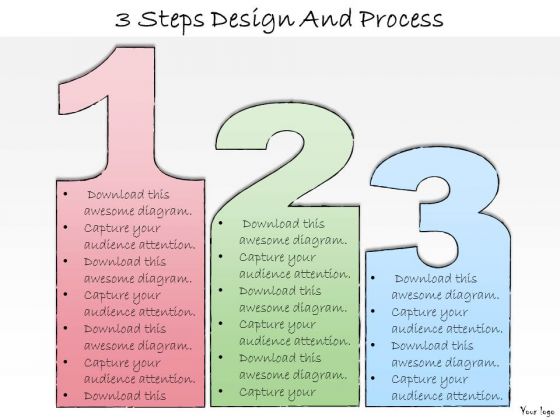 Ppt Slide 3 Steps Design And Process Sales Plan