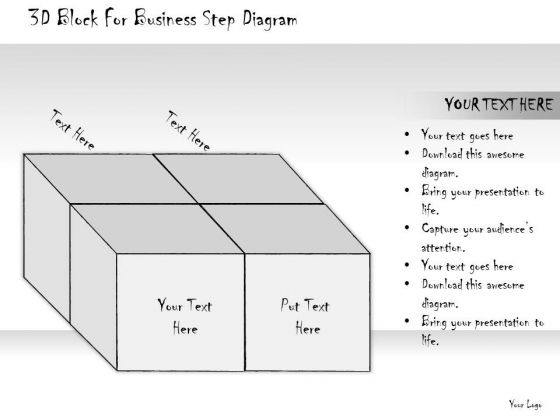 Ppt Slide 3d Block For Business Step Diagram Consulting Firms