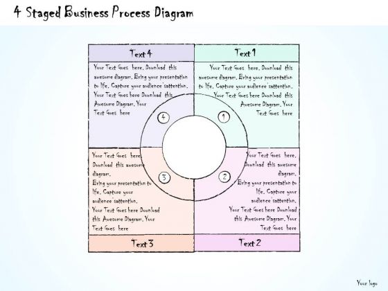Ppt Slide 4 Staged Business Process Diagram Marketing Plan