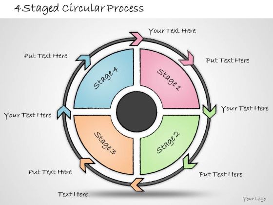 Ppt Slide 4 Staged Circular Process Marketing Plan