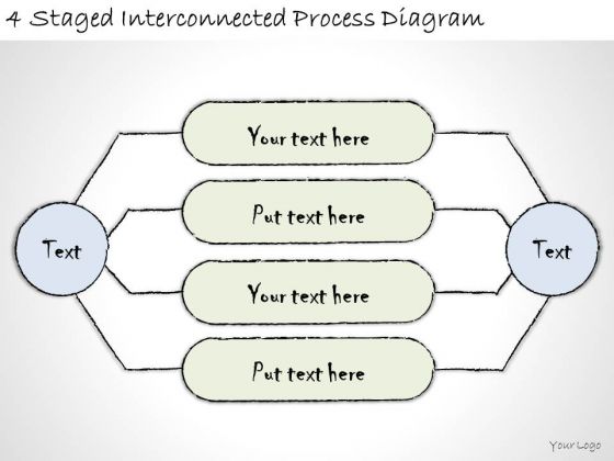 Ppt Slide 4 Staged Interconnected Process Diagram Marketing Plan