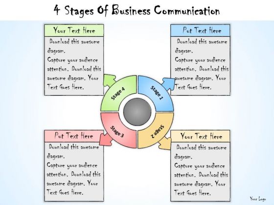 Ppt Slide 4 Stages Of Business Communication Sales Plan