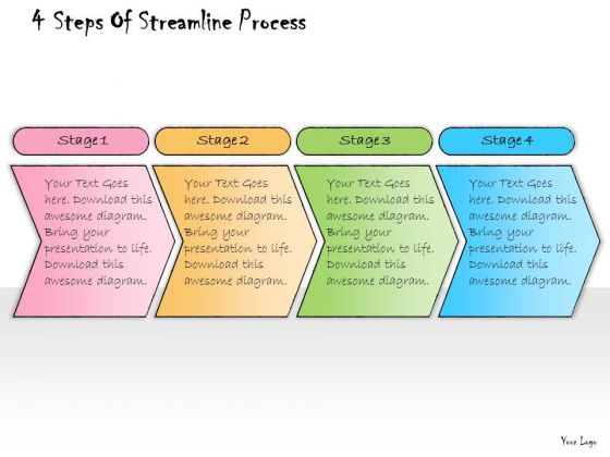 Ppt Slide 4 Steps Of Streamline Process Marketing Plan