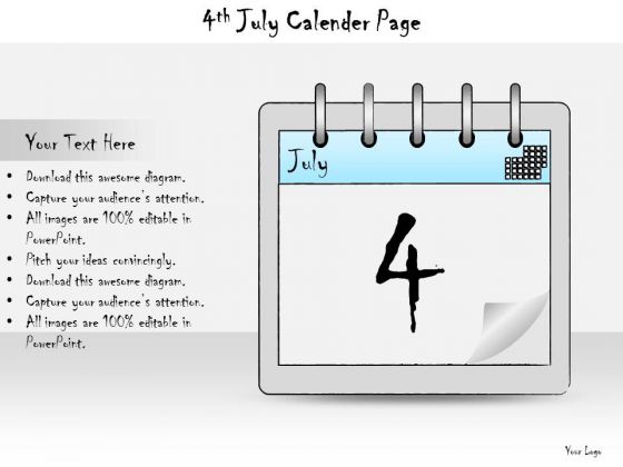 Ppt Slide 4th July Calendar Page Strategic Planning