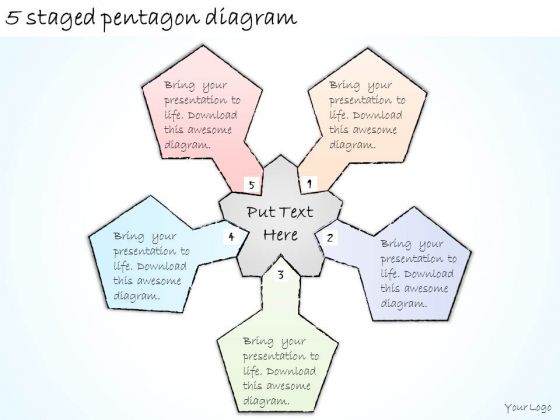 Ppt Slide 5 Staged Pentagon Diagram Strategic Planning