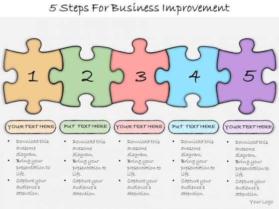 Ppt Slide 5 Steps For Business Improvement Plan