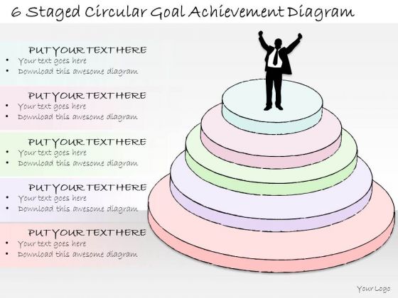 Ppt Slide 6 Staged Circular Goal Achievement Diagram Strategic Planning