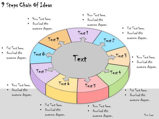 Ppt Slide 9 Steps Chain Of Ideas Strategic Planning