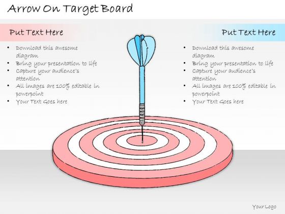 Ppt Slide Arrow On Target Board Business Plan