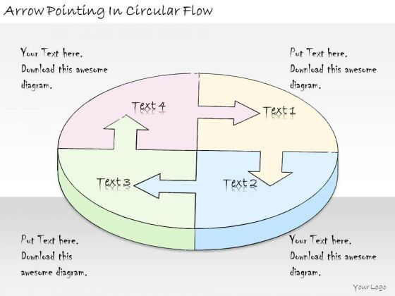 Ppt Slide Arrow Pointing Circular Flow Consulting Firms