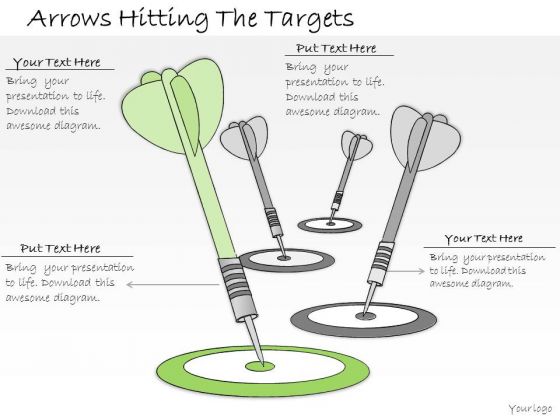 Ppt Slide Arrows Hitting The Targets Marketing Plan