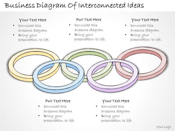 Ppt Slide Business Diagram Of Interconnected Ideas Strategic Planning