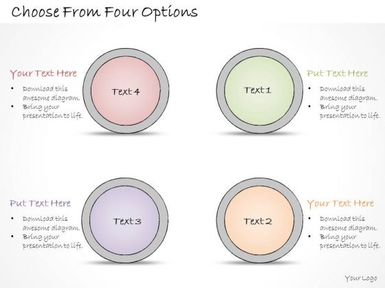 Ppt Slide Choose From Four Options Strategic Planning