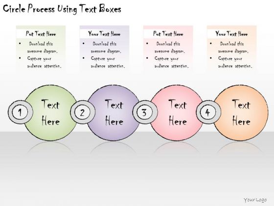 Ppt Slide Circle Process Using Text Boxes Marketing Plan