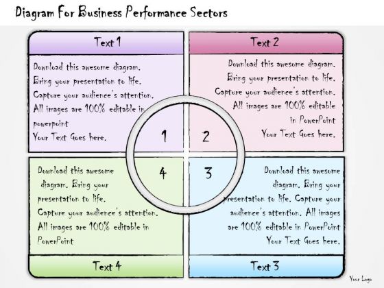 Ppt Slide Diagram For Business Performance Sectors Plan