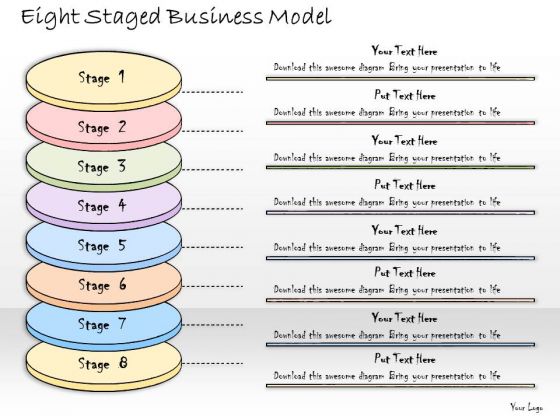 Ppt Slide Eight Staged Business Model Marketing Plan