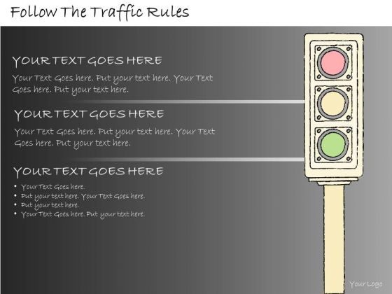 Ppt Slide Follow The Traffic Rules Marketing Plan