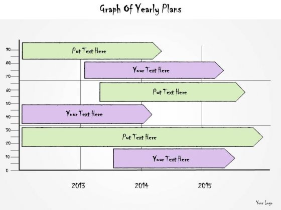 Ppt Slide Graph Of Yearly Plans Sales