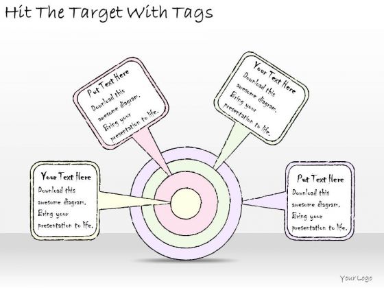 Ppt Slide Hit The Target With Tags Business Diagrams