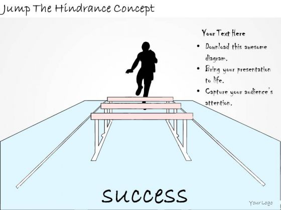 Ppt Slide Jump The Hindrance Concept Sales Plan