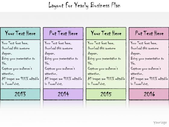 Ppt Slide Layout For Yearly Business Plan Consulting Firms