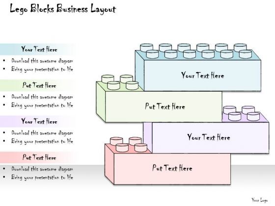 Ppt Slide Lego Blocks Business Layout Strategic Planning