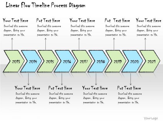 Ppt Slide Linear Flow Timeline Process Diagram Consulting Firms