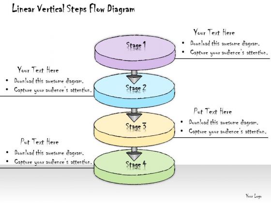 Ppt Slide Linear Vertical Steps Flow Diagram Consulting Firms