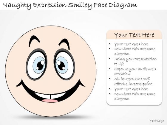 Ppt Slide Naughty Expression Smiley Face Diagram Sales Plan