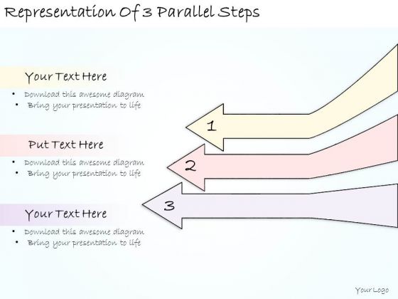 Ppt Slide Representation Of 3 Parallel Steps Strategic Planning