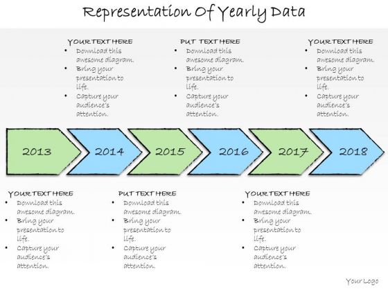 Ppt Slide Representation Of Yearly Data Marketing Plan