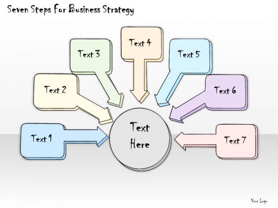 Ppt Slide Seven Steps For Business Strategy Diagrams