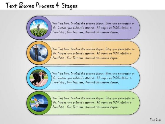 Ppt Slide Text Boxes Process 4 Stages Strategic Planning