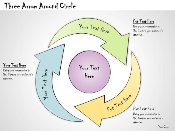 Ppt Slide Three Arrow Around Circle Strategic Planning