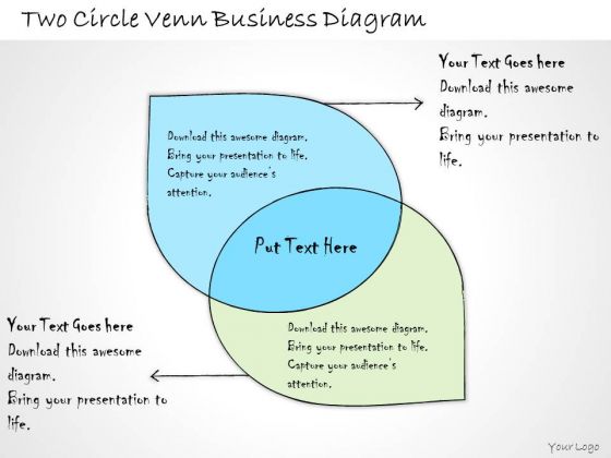 Ppt Slide Two Circle Venn Business Diagram Sales Plan