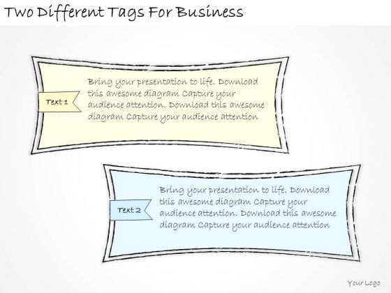 Ppt Slide Two Different Tags For Business Marketing Plan