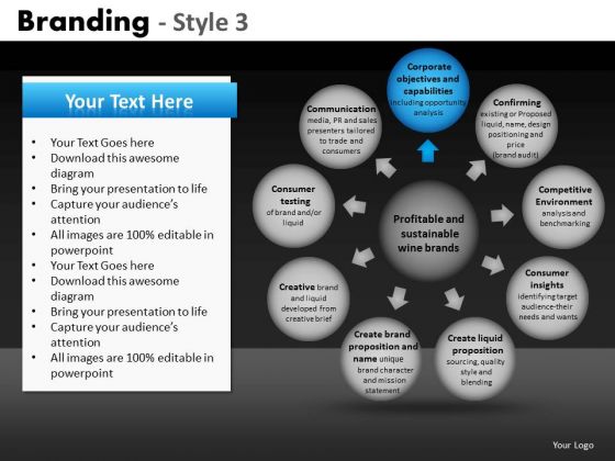 Ppt Slides Circular Bubbles Chart PowerPoint Templates