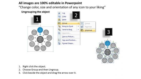 Ppt Slides Circular Bubbles Chart PowerPoint Templates