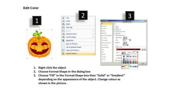 Ppt Slides Creepy Halloween Pumpkin PowerPoint Templates