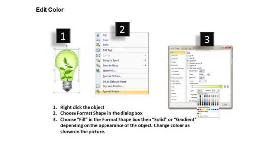 Ppt Slides Green Environmentally Friendly Initiatives PowerPoint Templates
