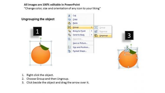 Ppt Slides With Apples Orangs Fruits Graphics