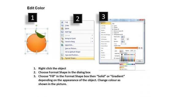 Ppt Slides With Apples Orangs Fruits Graphics